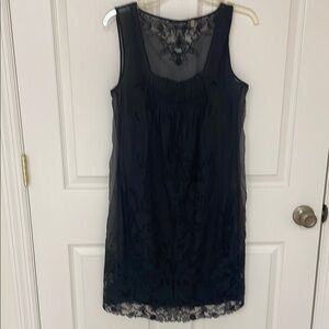 Elegant Elie Tahari exquisite Black Lace dress with black slip small